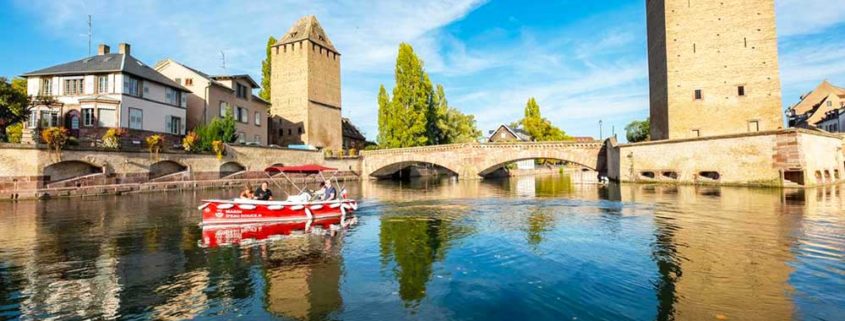 Discover the Petite France on our electrics boats