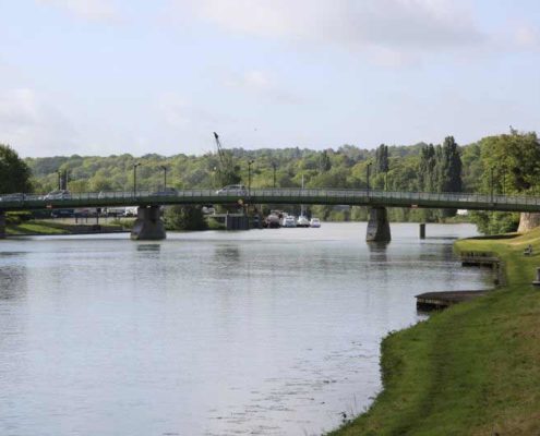 The « Foch » bridge on the Marne River in Meaux