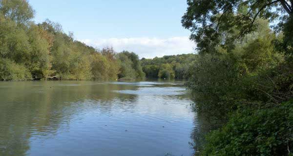 The Marne River is peaceful by boat