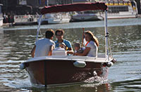 With family on the Bassin de la Villette